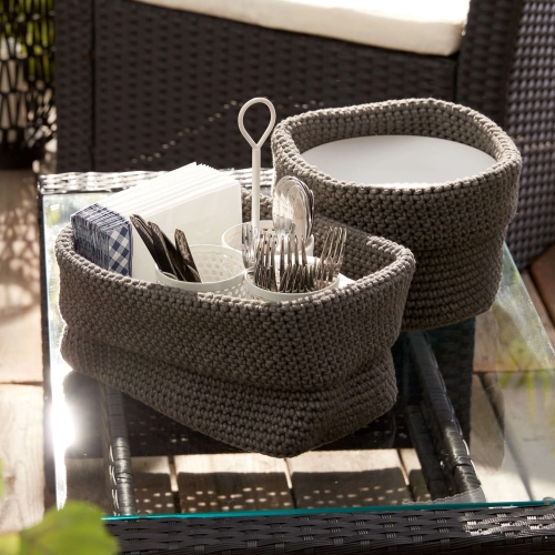 Crochet Cutlery Basket