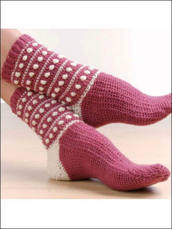 DIY Crochet Socks 14