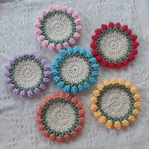 DIY Tulip Coaster Crochet Ideas