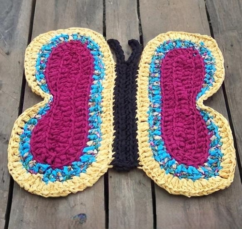 Tresa's Butterfly Rag Rug