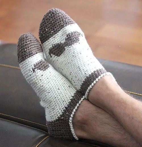 Mustache Slipper Socks for Men