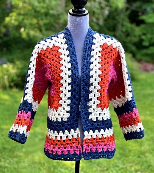 Crochet Hexagon Cardigan Free Patterns 3