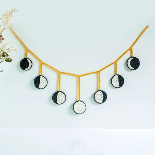 Crochet Moon Phase Wall Decor