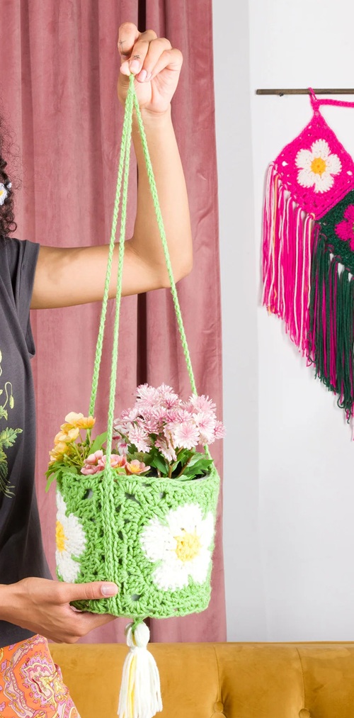 Unique crochet plant holder free patterns