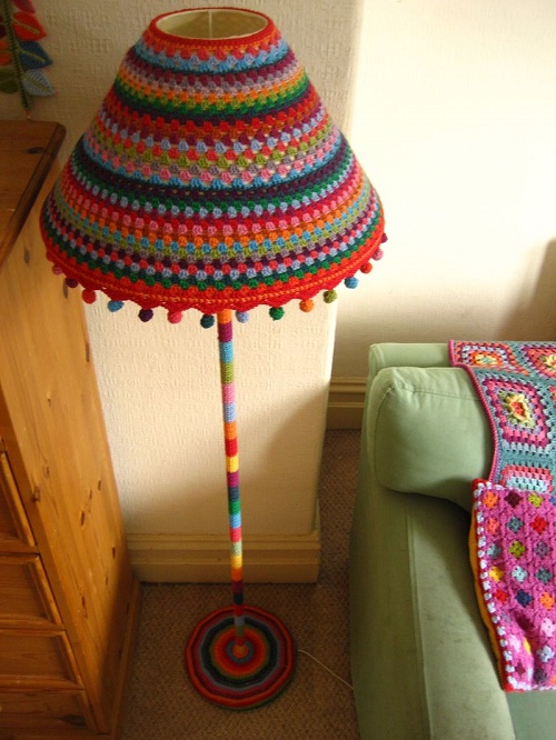 Funky Colorful Crochet Lampshade Pattern