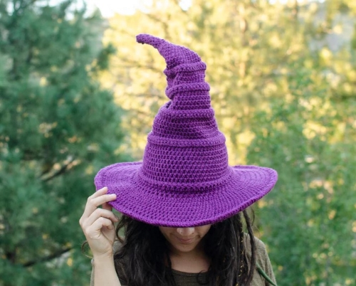 Crocheted Witch Hat Long Tail