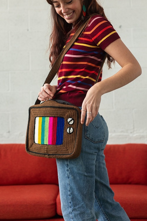 TV Inspired Messenger Bag