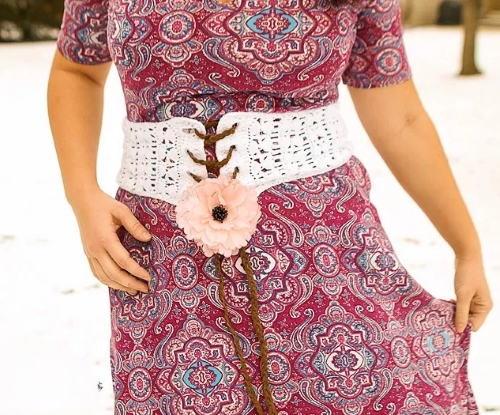 Clamshell Lace Bohemian Corset Belt