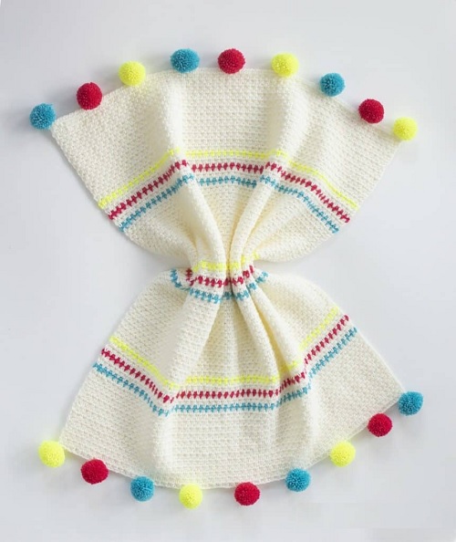 CROCHET MOSS STITCH BLANKET