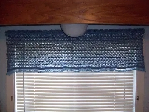 Broomstick Lace Beaded Valance