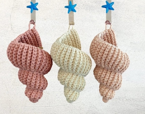 Crochet Seashell Plant Holders Free Pattern