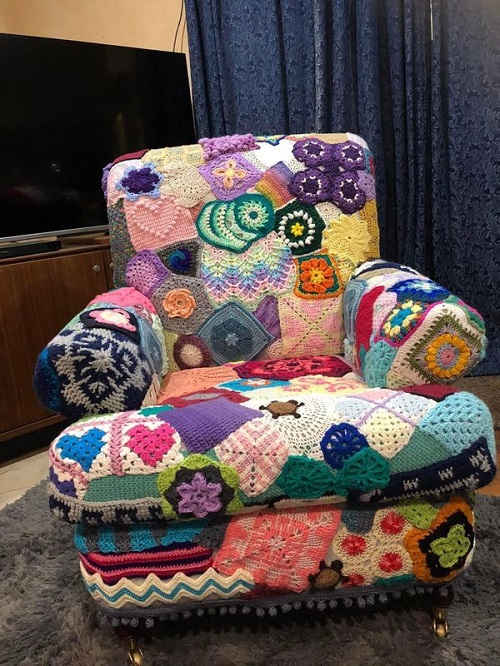 Most Beautiful Crochet Chair Cover 5