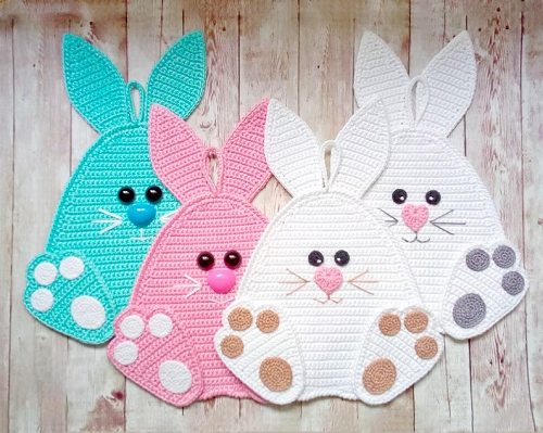 Easter Bunny Rabbit Potholder