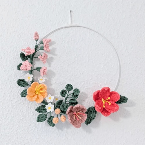 colorful flowers hoop