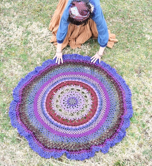 Lotus Mandala Throw Blanket