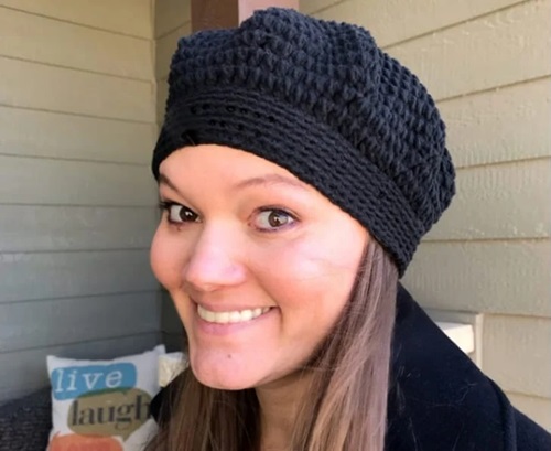 Beret Chemo Cap Free Crochet Pattern