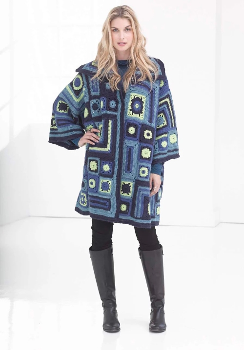 Crochet Patchwork Coat Pattern