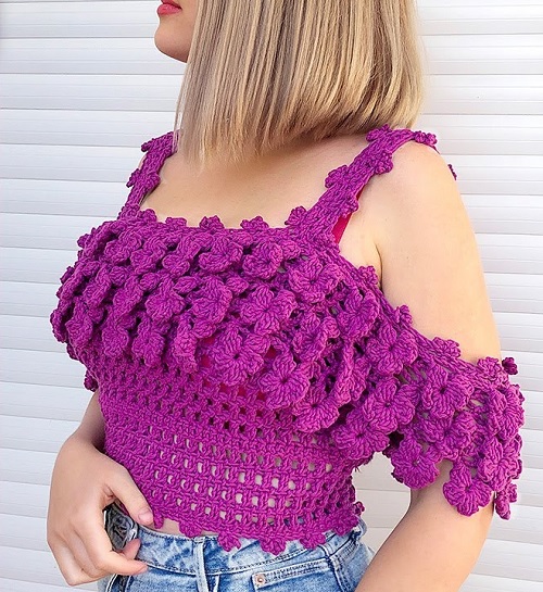 CROCHET FLOWER TOP