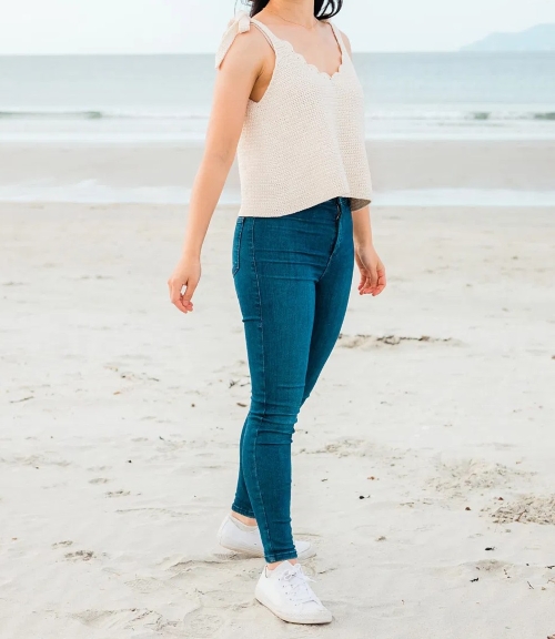 Seascape Scallop Tank Top