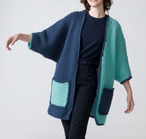 Color Block Cardigan