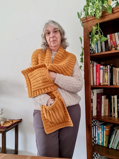 Papaya Scarf with Pockets