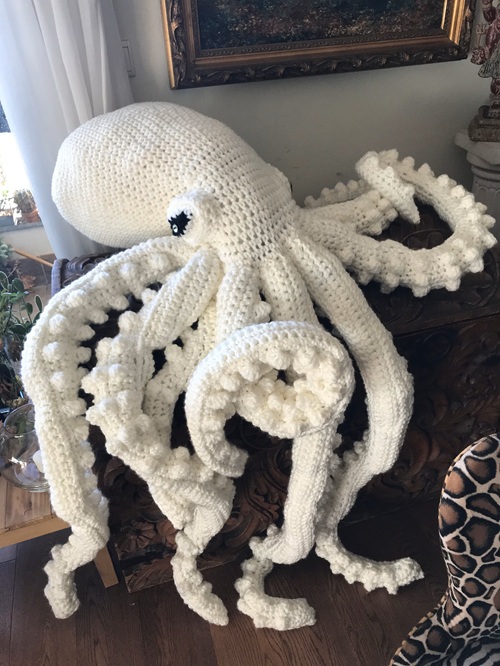Giant Crocheted Octopus Plushie