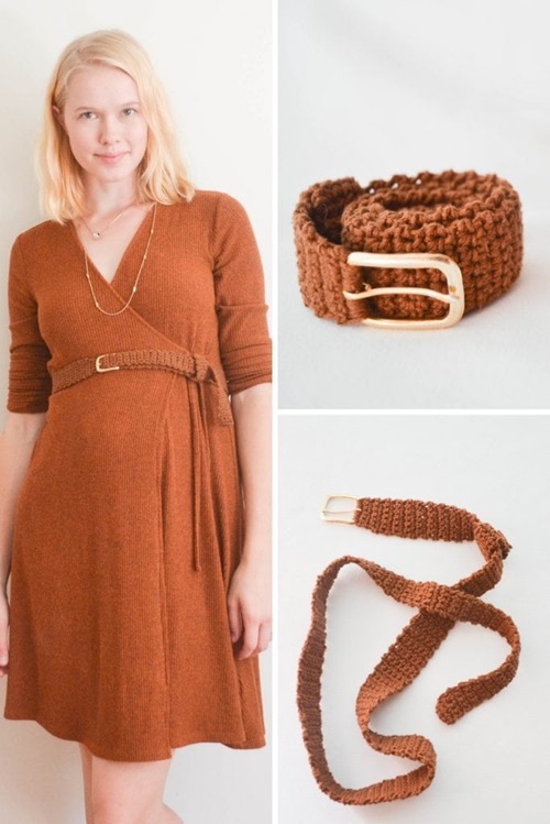 DIY Simple Crocheted Belt Idea