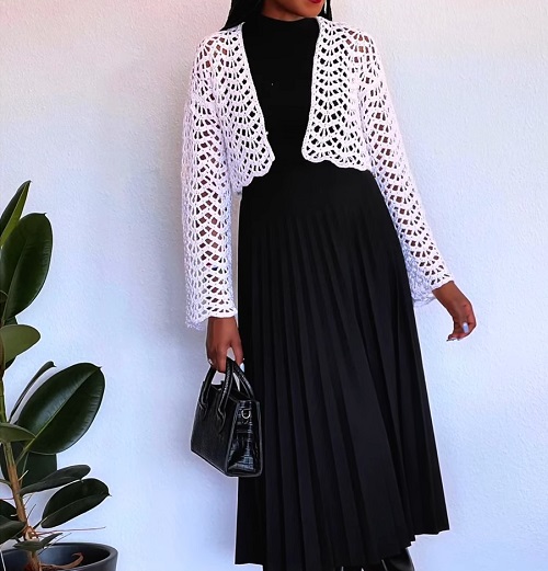 Crochet Lace Cardigan Free Patterns 2