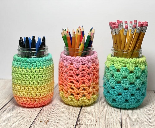 Stunning Jar Cover Free Crochet 3