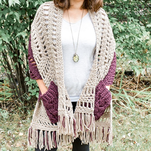 Easy and Cute Pocket Shawl Crochet Patterns 2