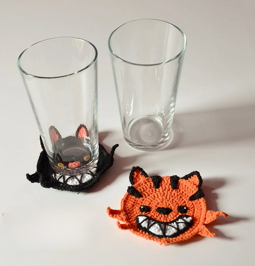 Halloween Coaster - Pumpkin Cat