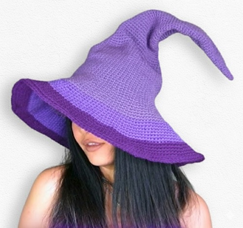 Crochet Slouchy Witch Hat Free Patterns 11