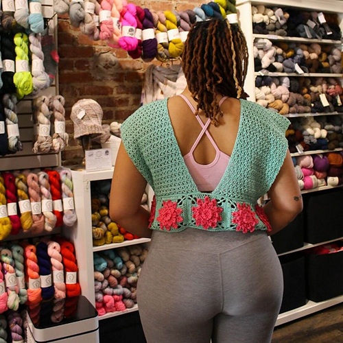 Crochet V-Back Top Free Patterns
