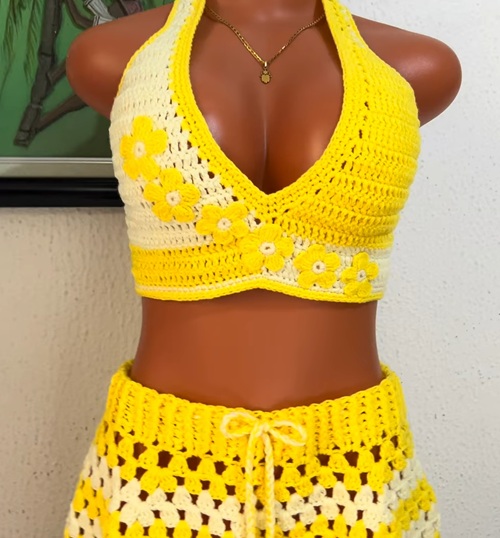 Crochet Floral Bralette Free Patterns