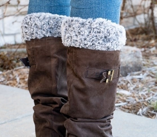 Faux Sho Fur Boot Cuffs Free Crochet Pattern