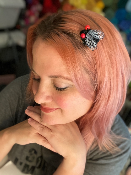 Crochet Fly Hair Clip Free Pattern