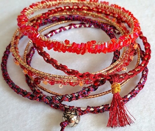 Last-Minute Crocheted Bangles