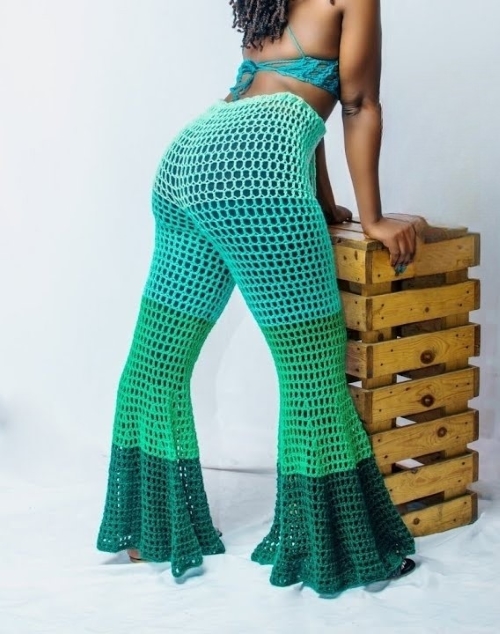 Crochet Long Flared Pants