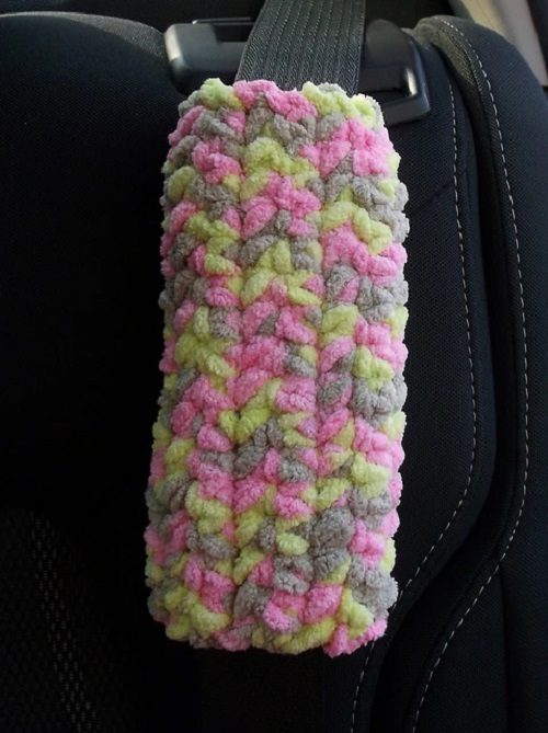 DIY Car Seat Belt Free Crochet ideas 3