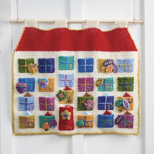 house-themed crochet advent calendar pattern