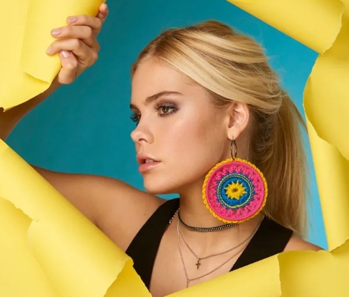 Festival Hoop Earrings Crochet Free Pattern