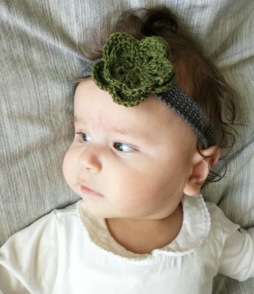 Free Easy Crochet Headband 4