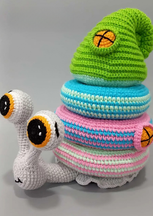 Snail Stacking Toy Crochet Pattern