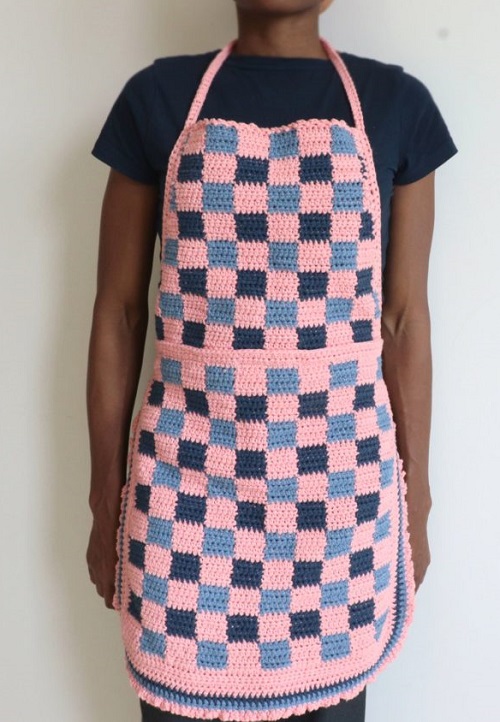 Checkered Two Piece Apron Crochet Pattern