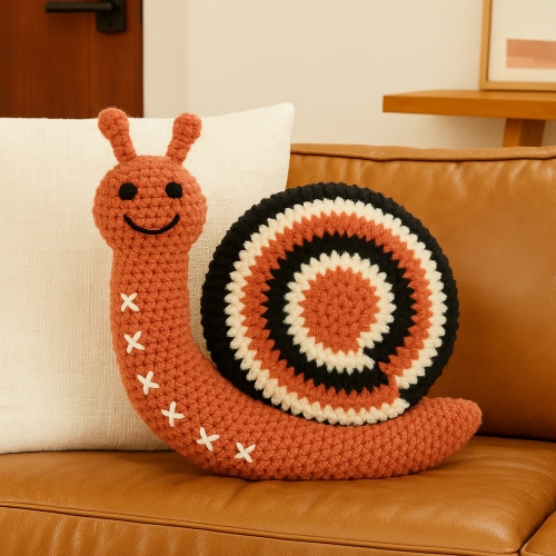 Crochet Snail Pillow