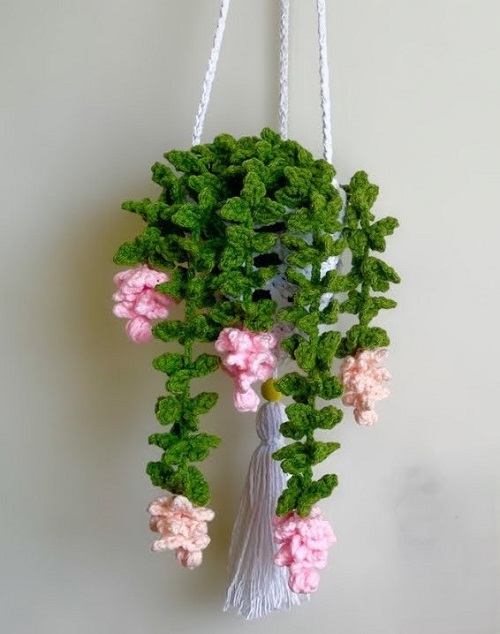 Crochet Hanging Vines with Flowers