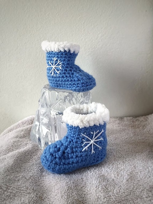 Christmas Baby Booties Free Crochet Patterns 3