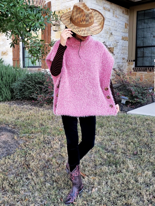 Tunisian Poncho Free Crochet Pattern