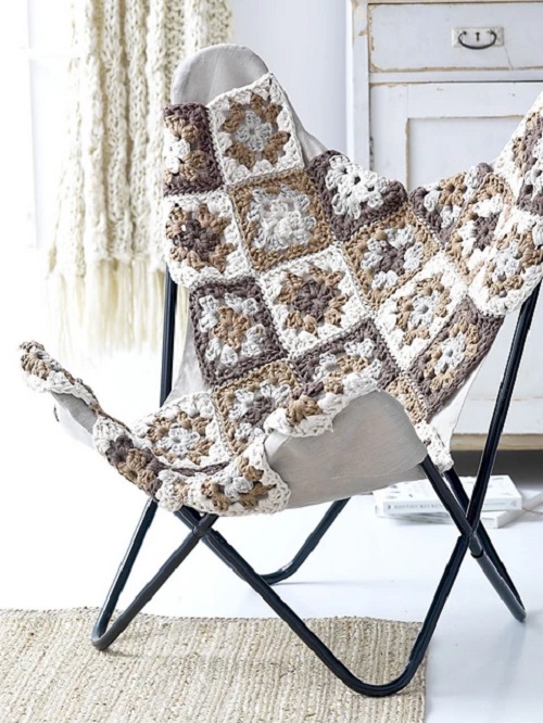 Cute and Easy Crochet Chair Cover 2