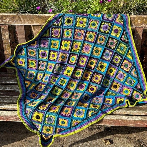 Peacock Crochet Blanket